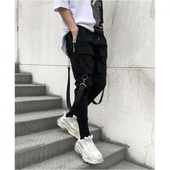 Men's Ribbons Detail Hip Hop Trousers