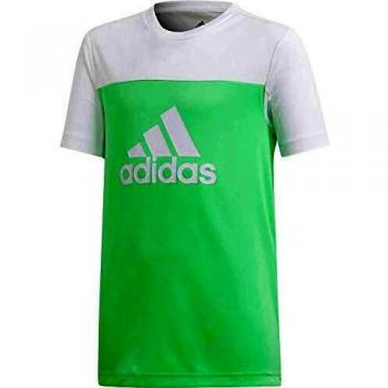 Adidas Jungen Trainings-Topsheller Weiß/Hellgrün, 128 Zoll – FTJ84
