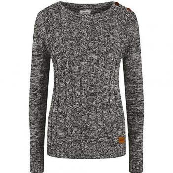 OXMO Phia Grobstrick Pullover in Dark Grey, Größe XXL
