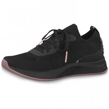 Schwarz: Tamaris Damen Sohle 8 UK, sportlicher Schnürstil