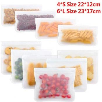 VKTECH 10-Piece Ziplock Food Storage Pouches