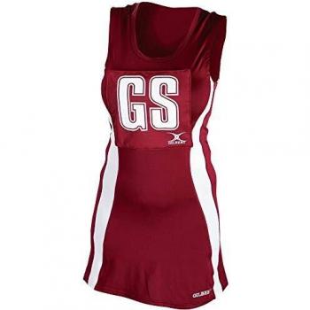Gilbert Eclipse Netball Dress Size 20 Maroon/White