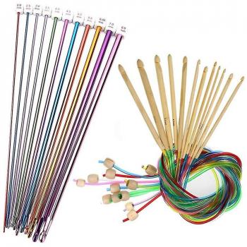 Kit Completo de Ganchos para Tunis Crochet