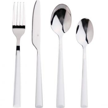 Benetton Set 16pc cubertería acero inoxidable blanco black & white