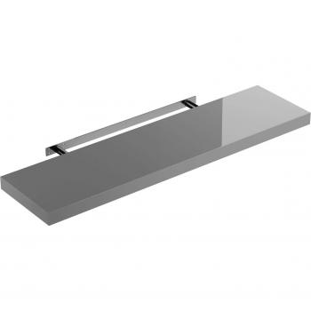 Soporte para Estante de Pared Gris Brillante 90 cm (