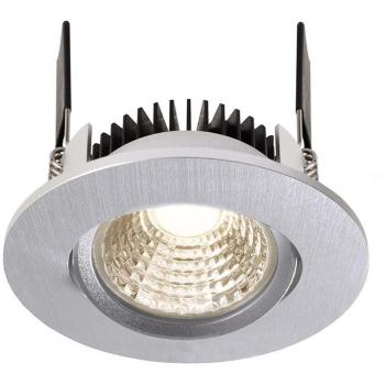 COB-68-24V-4000K-rund 8,5W Deckeneinbauleuchte silberfarben