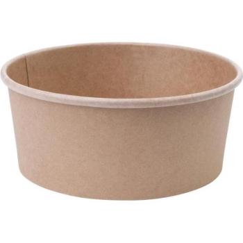 PurePack 750 ml Round Compostable Salad Containers – 300 Count
