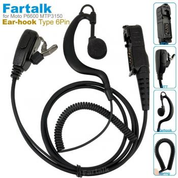 Oreillettes Motorola pour radio DP2400 DP2600 XiR P6600 P6608 P6620 E8600 MTP3150 MTP3500 avec micro