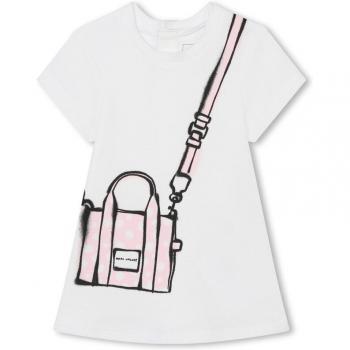 Marc Jacobs Women's White Dress with Logo Print 3 M