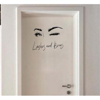 Autocollants sexy cils yeux pour décoration intérieure