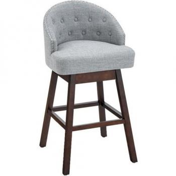 Elegante Barhocker 2er Set von Costway mit Fußstütze