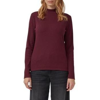 T-Shirt: Slim Fit Longsleeve, gerippt, Stehkragen