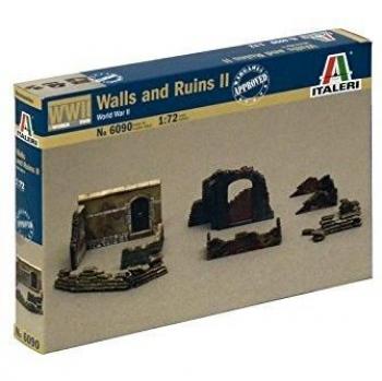 Maquette militaire Italeri Murs en ruine et sacs de sable 1/72