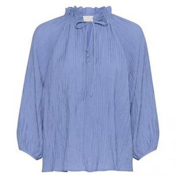 V-Neck Blue Dress Shirt for Women – Kaffe