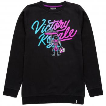 Pull Noir pour Garçons Fortnite Graphique Vainqueur