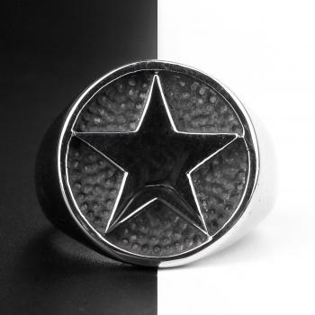 Men's 316L Stainless Steel Lucky Star Talisman Ring