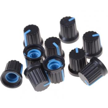 Tapa de control de volumen rotativa, 10 Uds., diámetro 6mm