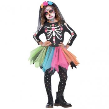 Socker Skalle Halloween Kostym för Flickor