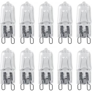 10er Set G9 Halogen Glühbirnen 120V 40W Helles Warmweiß