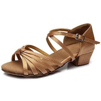 YKKLM Raso Scarpe da Ballo Beige Donna & Bambina