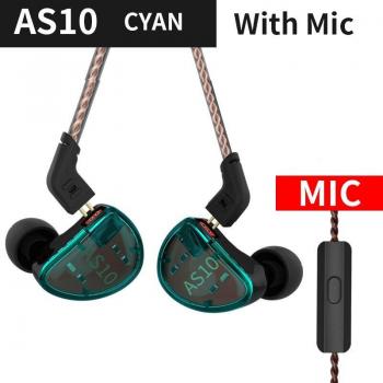 KZ AS10 5BA Amature – Écouteurs Filaires Hi‑Fidelity, Basse Puissante et Anti‑Bruit