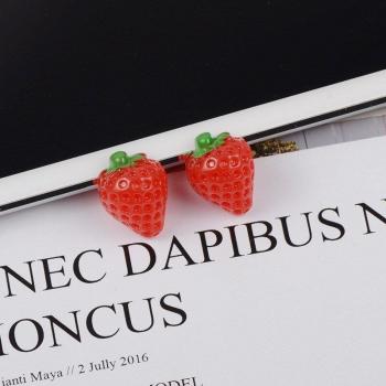10pcs S/M/L Strawberry Resin Flatback Decorations