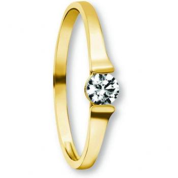 Goldring mit Zirkonia für stilbewusste Frauen