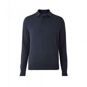 Savile Row Company Navy Merino Polo (Men's Knit)