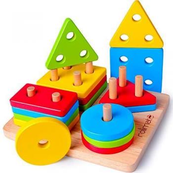 Giocattolo Montessori: Forma Impila e Impara
