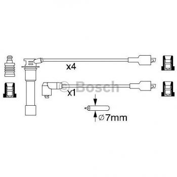 Kit di candele Bosch 0 986 356 795 per Fiat, Peugeot, Citroën, Ducato Pritsche/Fahrgestell (290)