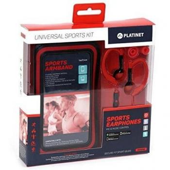 Platinet PM1070R Auriculares Intraaurales con Gancho de Oreja Rojo