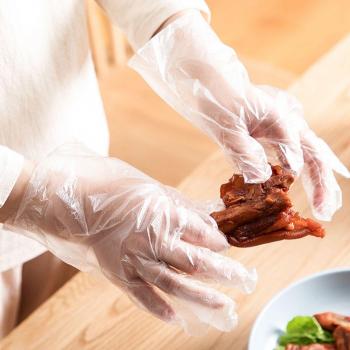 500 Pieces Clear Plastic Food Handling Gloves