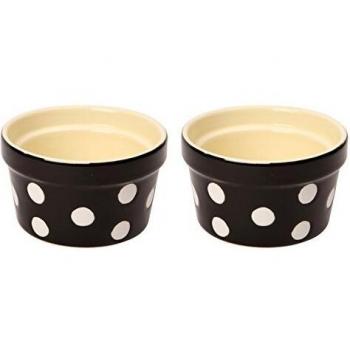 Polka Dot Black Ramekin Duo by Dexam