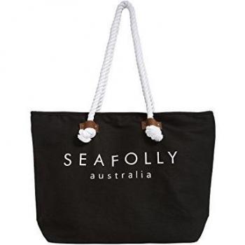 Seafolly Black Beach Tote for Women