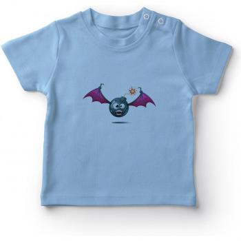 T-Shirt bleu pour bébé garçon avec design chauve-souris