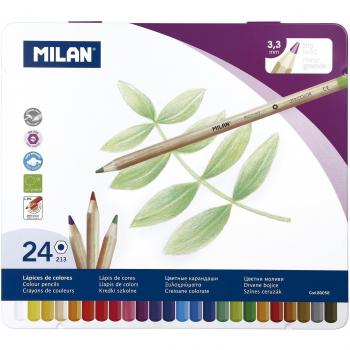 Milan pack de 24 lápices hexagonales de colores