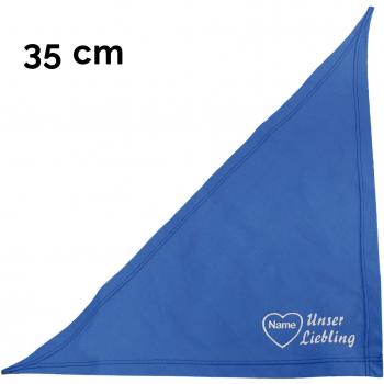 Royalblau Schecker Hunde-Accessoire 35 cm – Personalisierte Stickerei