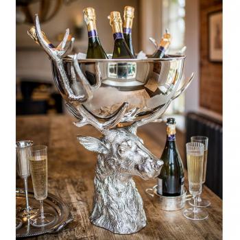 Culinary Concepts Ultimate Large Stag Head & Stainless Steel Bowl Set