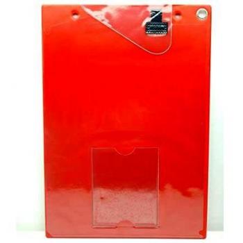 Chemise de commande avec velcro et 2 compartiments DIN A4 rouge, pack de 10 EICHNER