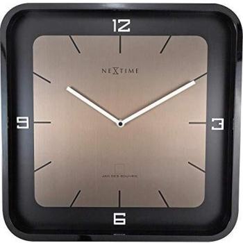NEXTIME Quadratische Wanduhr 40 cm