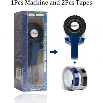 MOTEX E101 Lettering Machine – Mini Portable Printer & Handhold Typewriter Label Maker (2 Roll, 3D Embossing)