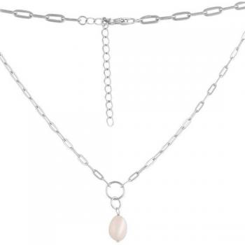 Silver Necklace with Baroque Pearls 48-50cm
