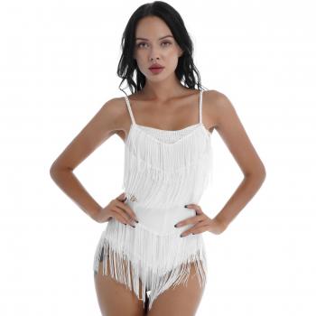 Vestido de Salsa con Flecos para Mujer