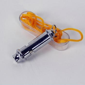Sifflet métallique d'arbitrage pour chiens, sports de balle extérieure, équipé de la sangle de secours