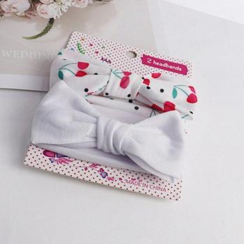 Accessoires capillaires floraux pour bébé fille, ensemble de 2 bandeaux