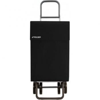 Carro de la Compra Rolser Jean LN 2+2 Negro con Base Abatible y Bolsa de Gran Capacidad