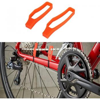 Mountain Bike Chain Guard Duo – 2‑Piece Rubber Protective Pads