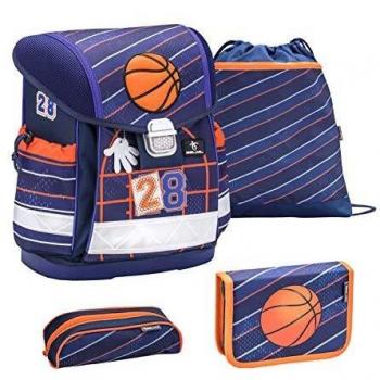 Belmil Schulranzen Set 4-teilig ergonomischer Schulranzen Jungen 1. Klasse 2. Klasse 3. Klasse