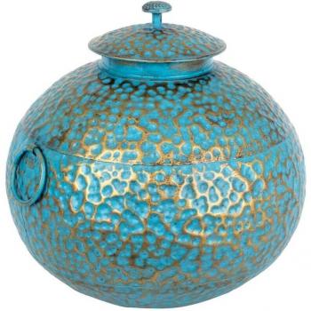 Vase Décoratif Ethnique Signes Grimalt, 28×29×29 cm