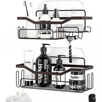 Soap Dish & Adhesive Hooks Shower Organizer